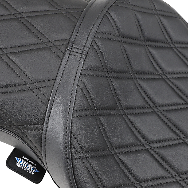 DRAG SPECIALTIES SEATS, DRAG SPECIALTIES SEATS Double Bucket Seat with Double Diamond Stitch for XL '10-'22 – Model 0804-0605