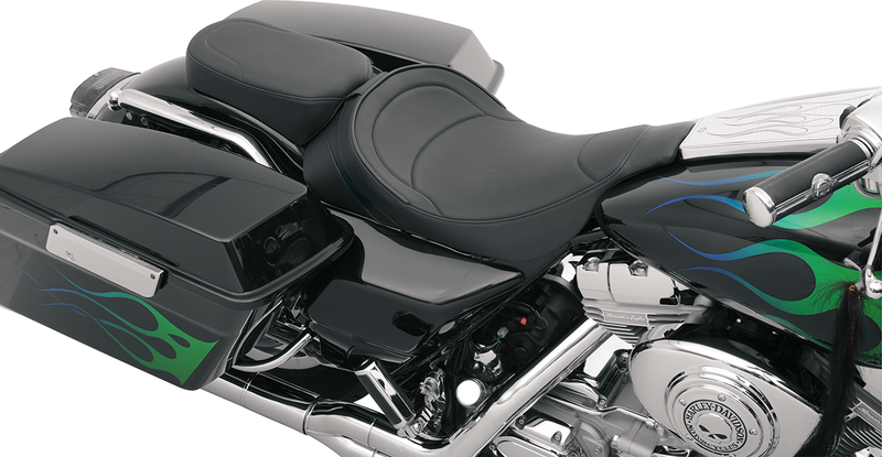 DRAG SPECIALTIES SEATS, DRAG SPECIALTIES SEATS Solo Seat with Driver Backrest for FLT '97-'07 - Mild Stitched, 0801-0491