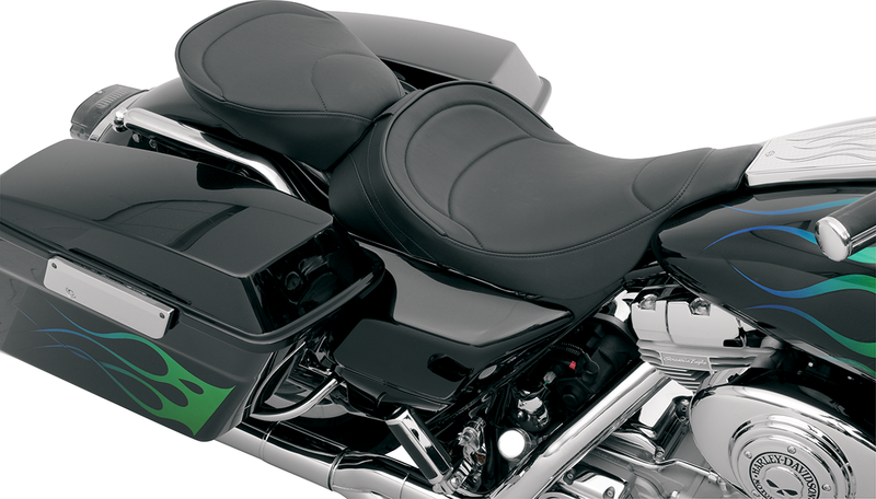 DRAG SPECIALTIES SEATS, DRAG SPECIALTIES SEATS Solo Seat with Driver Backrest for FLT '97-'07 - Mild Stitched, 0801-0491
