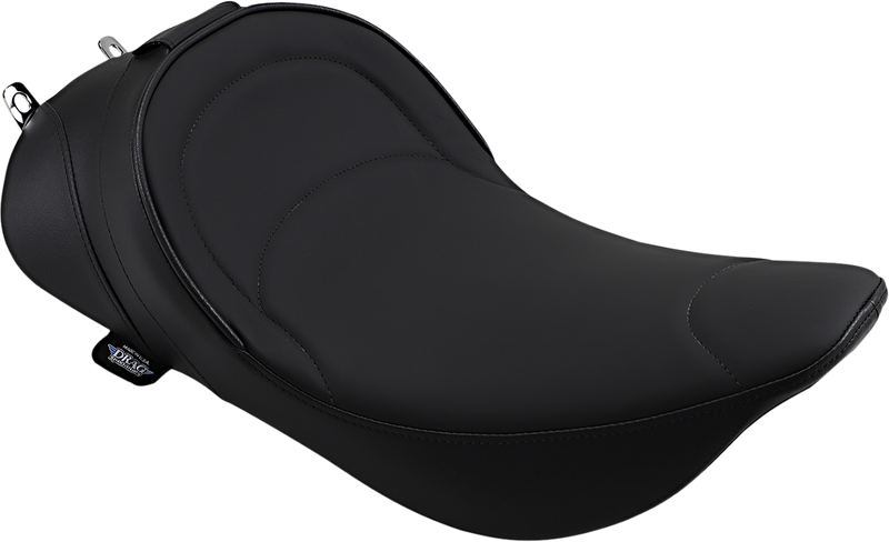 DRAG SPECIALTIES SEATS, DRAG SPECIALTIES SEATS Solo Seat with Driver Backrest - FLH '97-'07, Mild Stitched, 0801-0493
