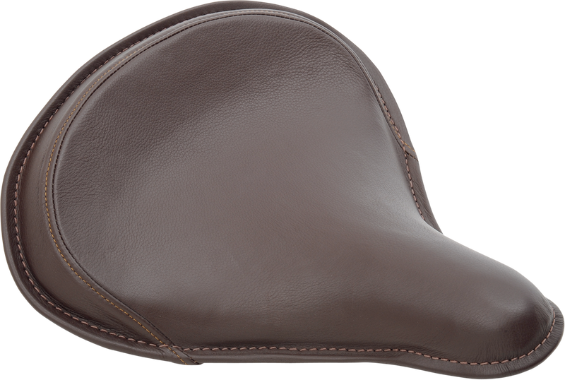DRAG SPECIALTIES SEATS, Drag Specialties Seats Spring Solo Large Brown Leather with Perimeter Stitch (Part #0806-0049)