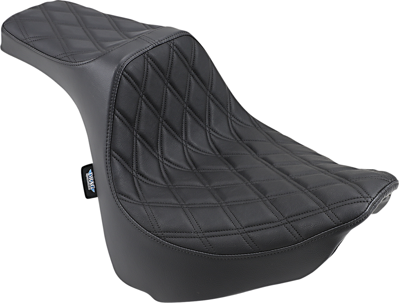 DRAG SPECIALTIES SEATS, Drag Specialties Seats Predator III Double Diamond Seat with Black Stitching for FXFB/S '18-'23 - Part #0802-1072