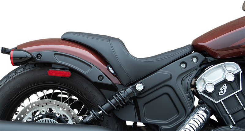 DRAG SPECIALTIES SEATS, Drag Specialties 3/4 Solo Seat for 2018-2022 Scout Bobber - Black Diamond Stitch
