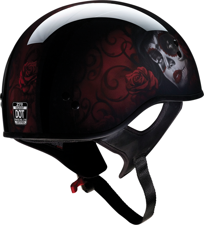 Z1R, Z1R Vagrant Helmet - Red Catrina, Black/Red, XL - Part Number 0103-1317