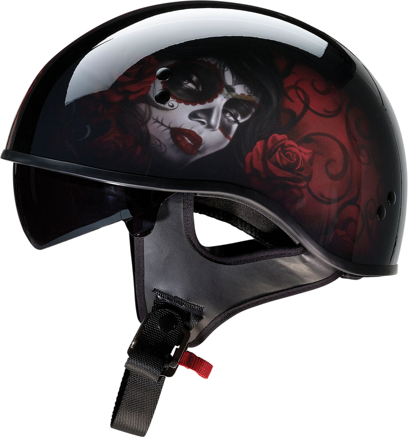 Z1R, Z1R Vagrant Helmet - Red Catrina, Black/Red, Large – Part Number 0103-1316