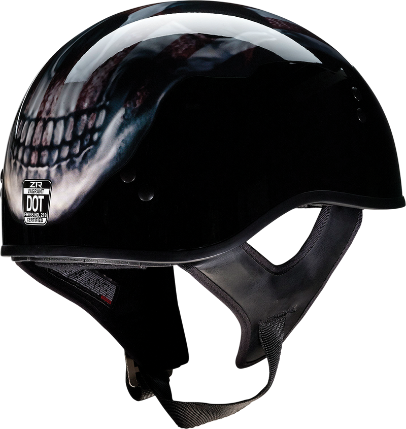 Z1R, Z1R Vagrant Helmet USA Skull Black Large - Part Number 0103-1310