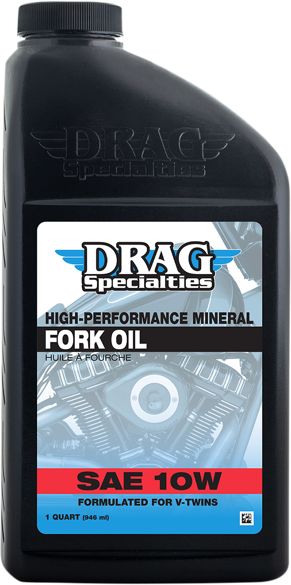 DRAG SPECIALTIES OIL, DRAG SPECIALTIES OIL Fork Oil 10W Medium – 1 U.S. Quart (Part #198934)
