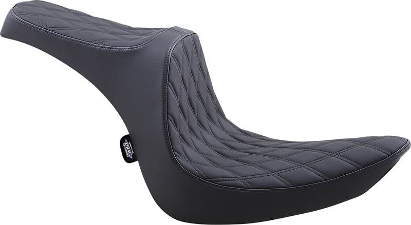 DRAG SPECIALTIES SEATS, DRAG SPECIALTIES SEATS Predator III 2-Up Seat for Softail '06-'17 | Black Vinyl with Double Diamond Stitching, Part 08021438