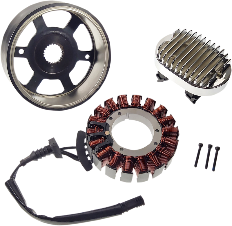 DRAG SPECIALTIES, DRAG SPECIALTIES Chrome Charging Kit 2112-1519 for Harley Davidson Motorcycle