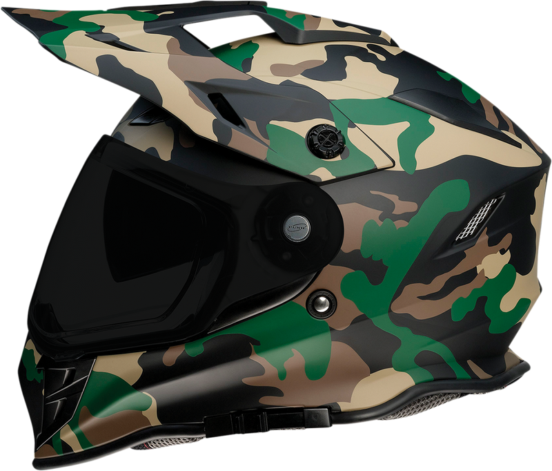 Z1R, Z1R Range Helmet - Camo Woodland Small with Sun Visor and Polycarbonate Shields