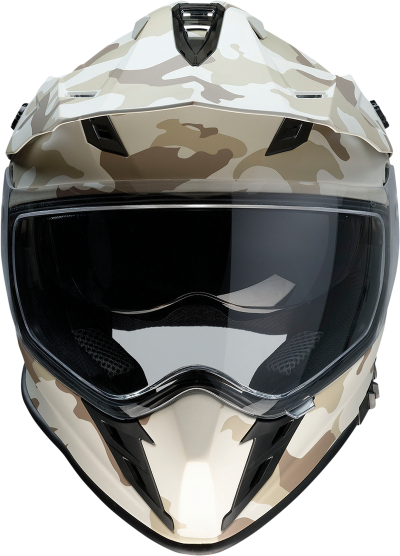 Z1R, Z1R Range Helmet - Camo Desert, 2XL by Z1R with Polycarbonate Shields and Drop Down Sun Visor