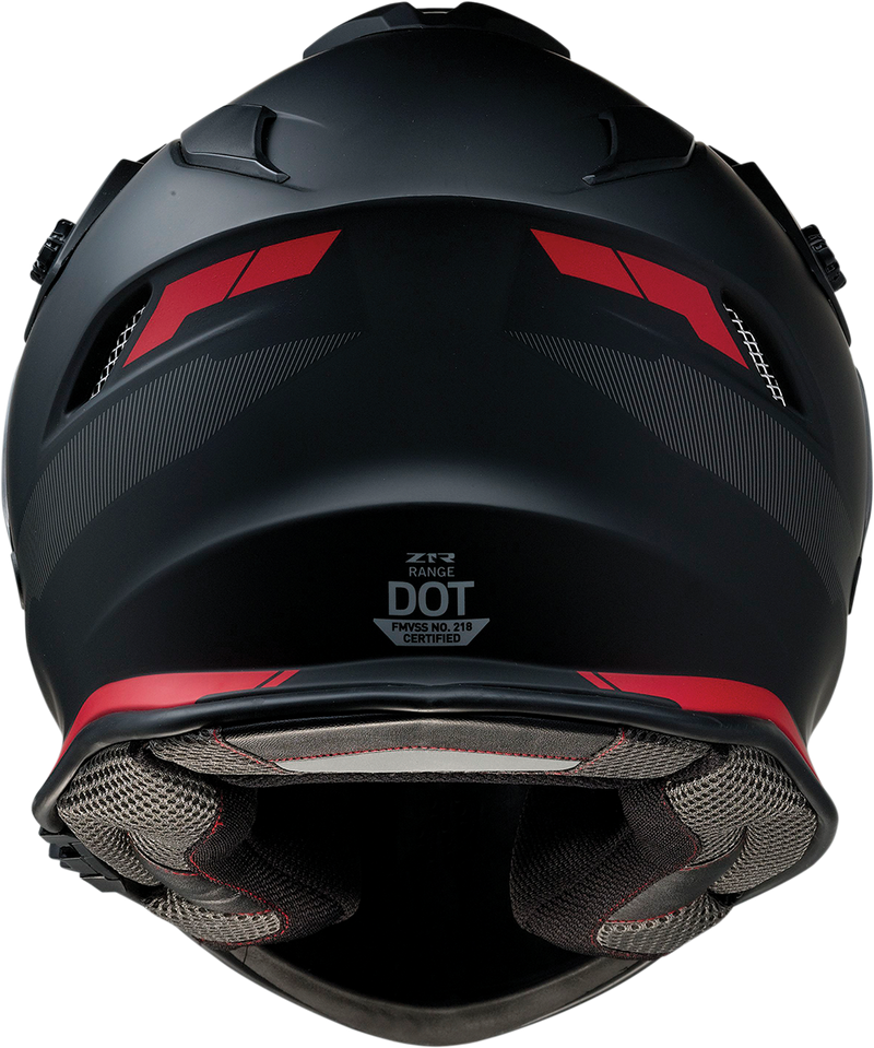 Z1R, Z1R Range Helmet Uptake Black/Red 2XL - Versatile Motorcycle Helmet with Drop-Down Sun Visor and Removable Lining