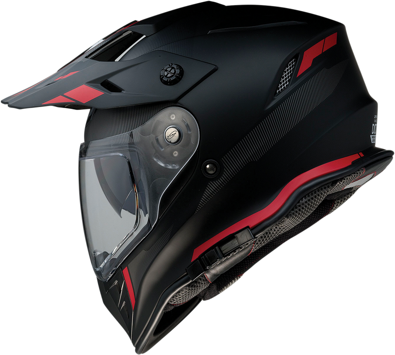 Z1R, Z1R Range Helmet Uptake Black/Red 2XL - Versatile Motorcycle Helmet with Drop-Down Sun Visor and Removable Lining