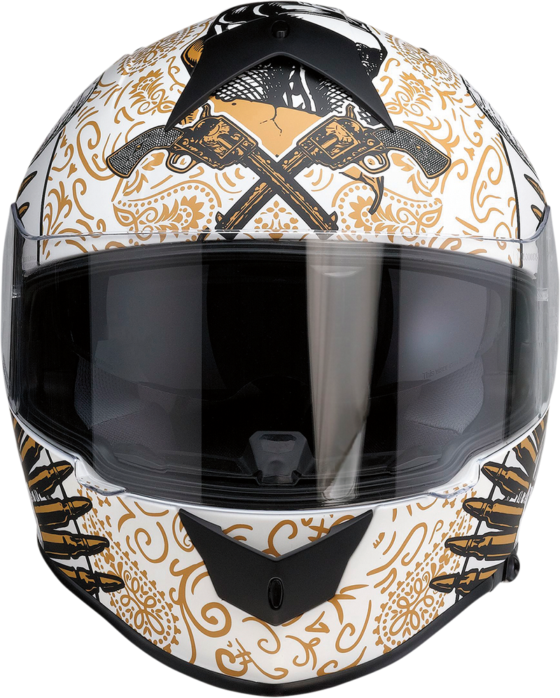 Z1R, Z1R Warrant Sombrero Helmet - White and Gold, XS | Part 0101-14164