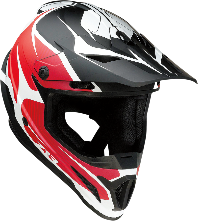 Z1R, Z1R Rise Helmet Flame Red 2XL with Enhanced Ventilation and Removable Liner