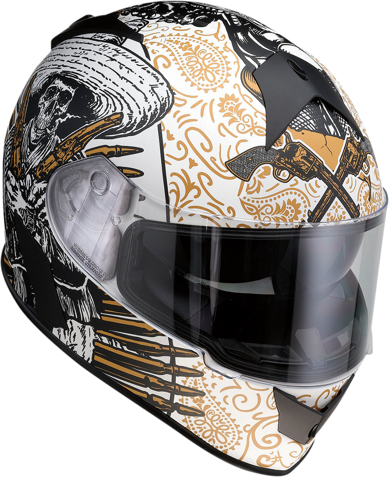 Z1R, Z1R Warrant Helmet Sombrero - White/Gold, Large by Z1R Part 0101-14167