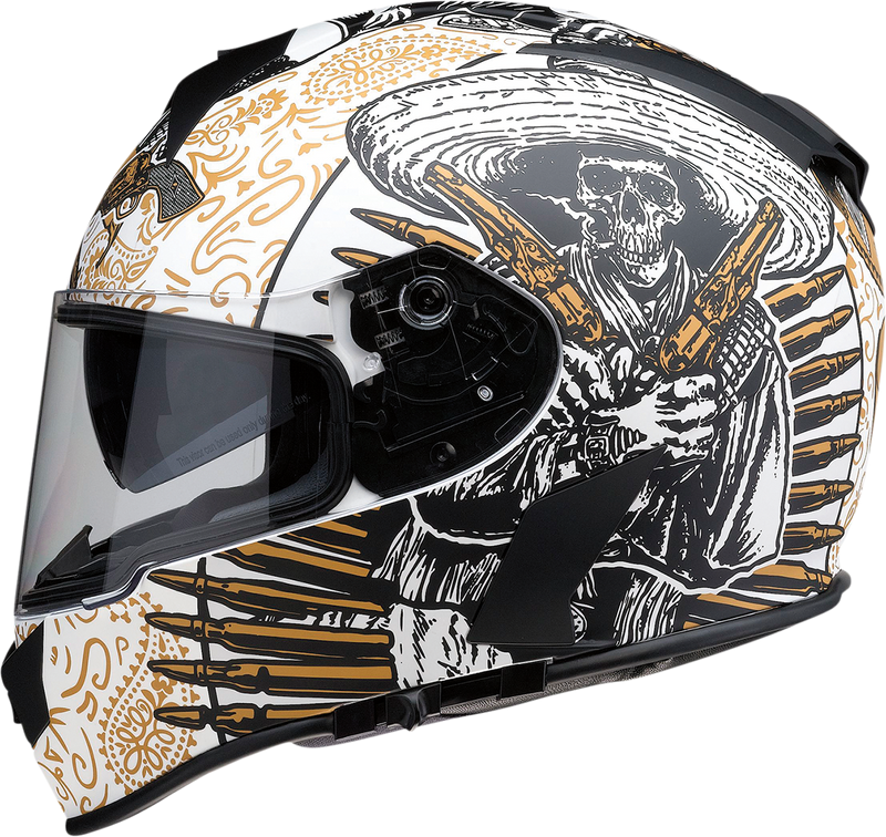 Z1R, Z1R Warrant Helmet Sombrero - White/Gold, Large by Z1R Part 0101-14167