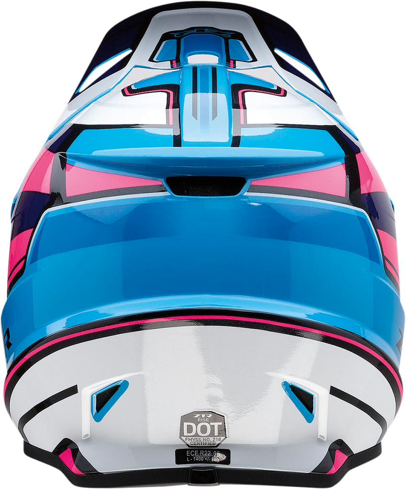 Z1R, Z1R Rise Helmet MC Pink/Blue 2XL - Injection Molded Polycarbonate Shell with Removable Moisture-Wicking Liner