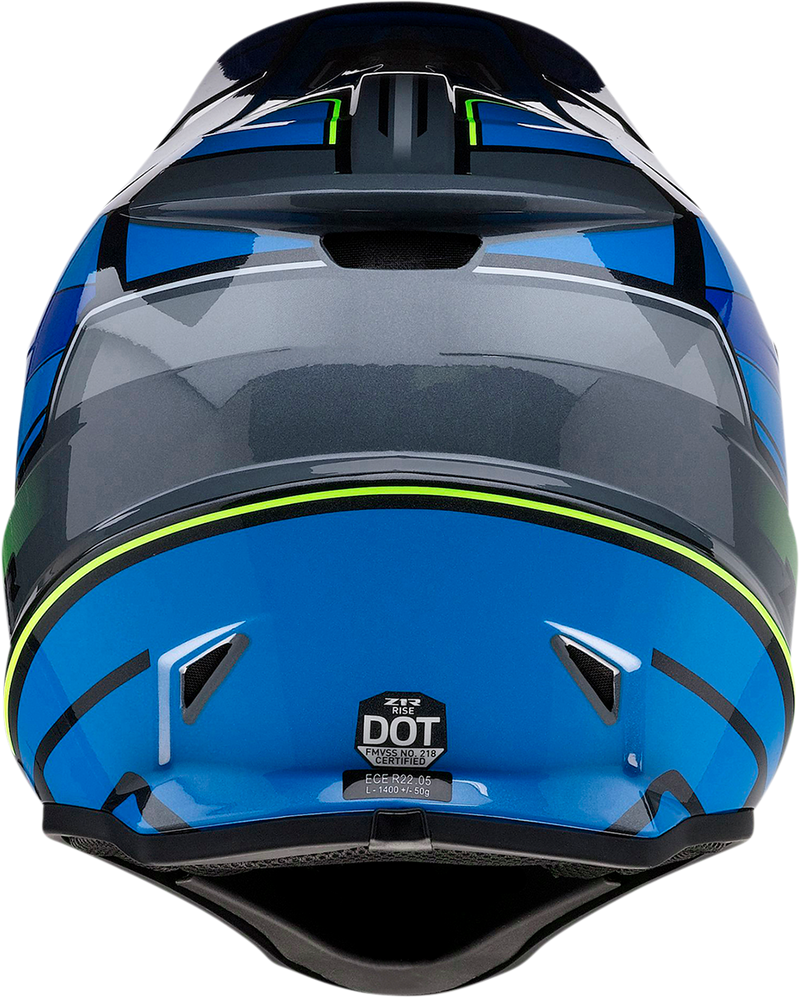 Z1R, Z1R Rise Helmet - MC, Blue/Hi-Viz, Extra Large, Part Number 0110-7196