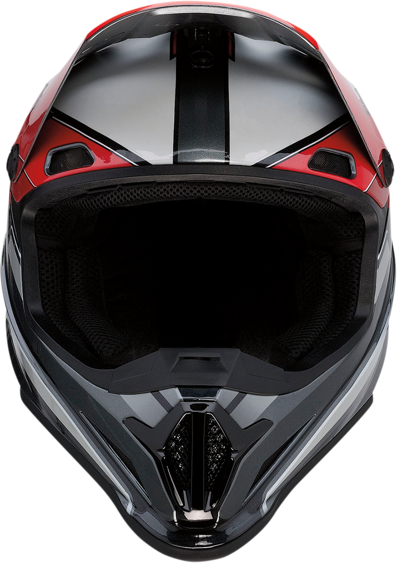 Z1R, Z1R Rise Motorcycle Helmet - Red and Gray, Size 2XL (Part No. 0110-7213)