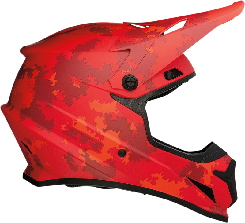 Z1R, Z1R Rise Helmet Digi Camo Red Large - Injection Molded Polycarbonate Shell with Ventilation System
