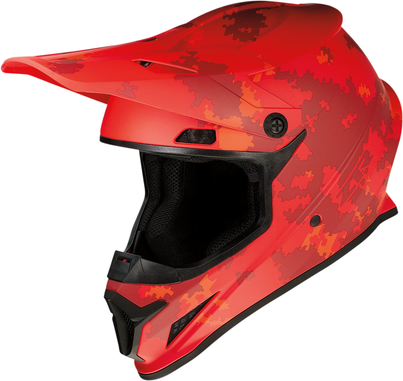 Z1R, Z1R Rise Helmet Digi Camo Red Large - Injection Molded Polycarbonate Shell with Ventilation System