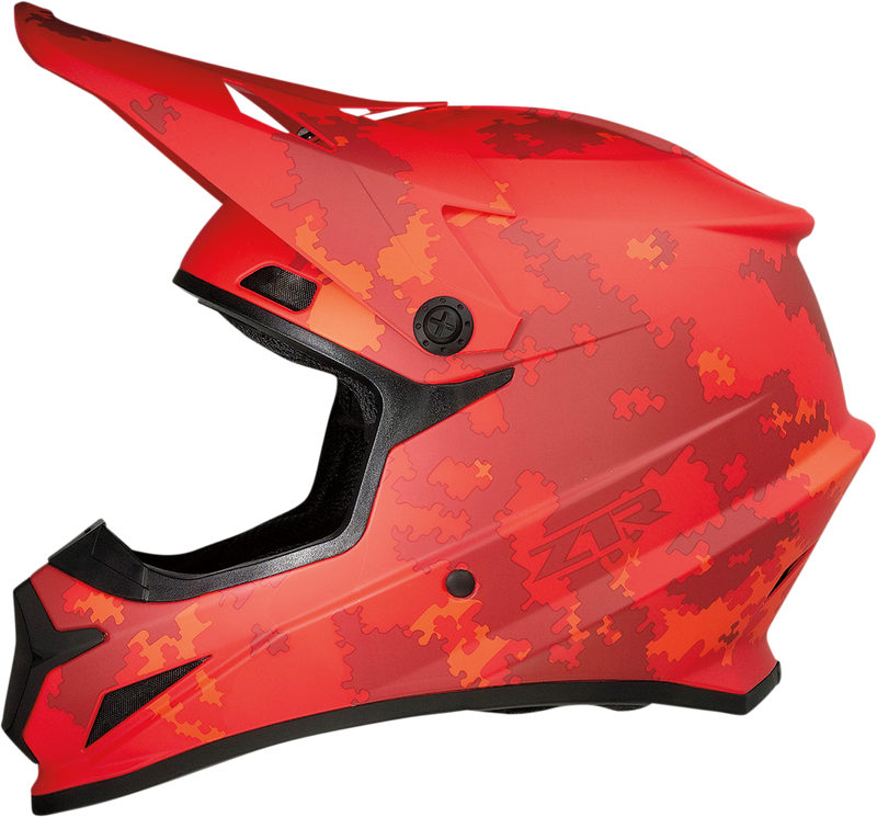 Z1R, Z1R Rise Helmet Digi Camo Red Large - Injection Molded Polycarbonate Shell with Ventilation System