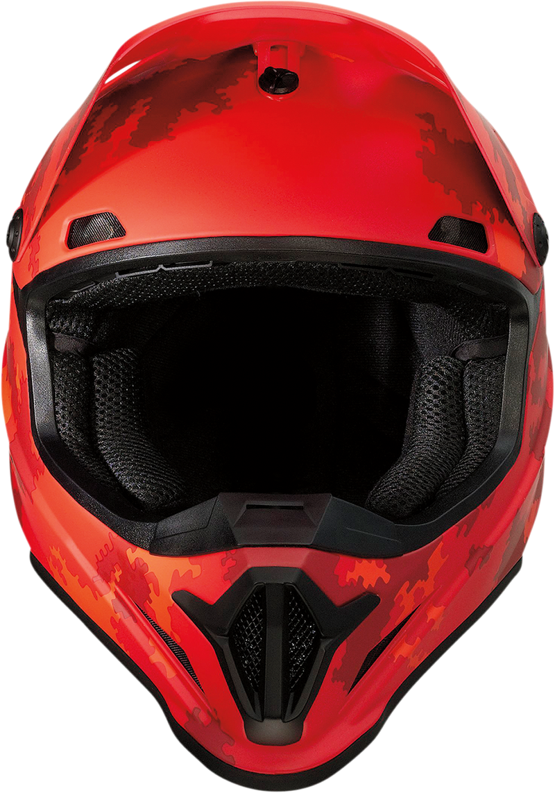Z1R, Z1R Rise Helmet Digi Camo Red Large - Injection Molded Polycarbonate Shell with Ventilation System