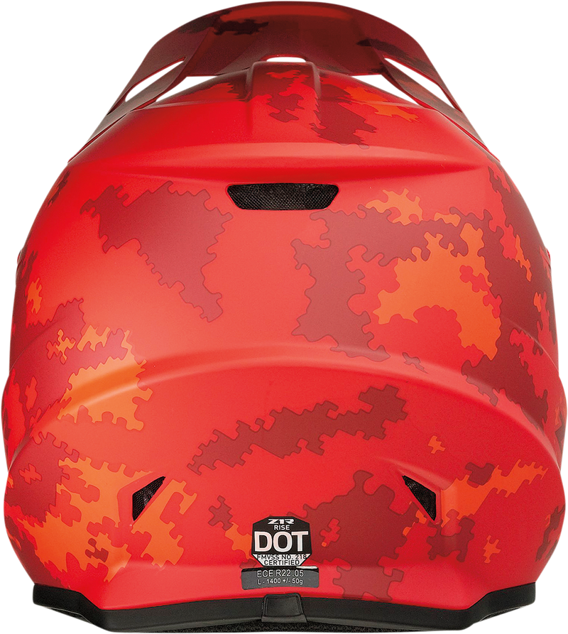 Z1R, Z1R Rise Helmet Digi Camo Red Large - Injection Molded Polycarbonate Shell with Ventilation System