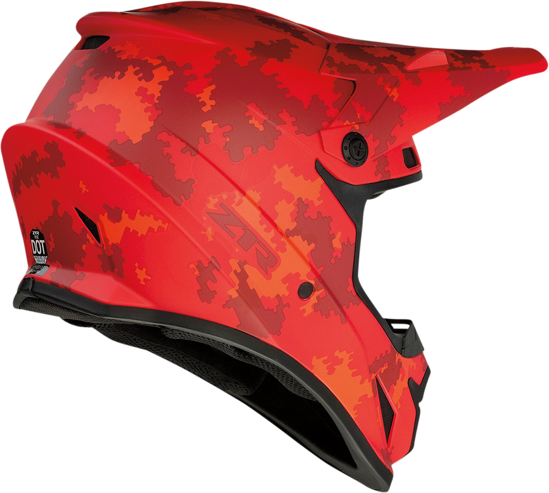 Z1R, Z1R Rise Helmet Digi Camo Red Large - Injection Molded Polycarbonate Shell with Ventilation System