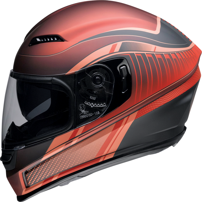 Z1R, Z1R Jackal Helmet - Dark Matter Red, XL - Injection-Molded Polycarbonate Shell with Drop-Down Sun Visor