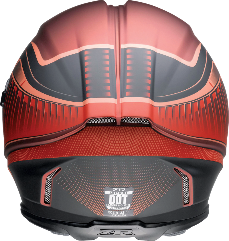 Z1R, Z1R Jackal Helmet Dark Matter Red Large - Injection-Molded Polycarbonate Shell, Drop-Down Sun Visor, and Advanced Ventilation by Z1R Part 0101-14851