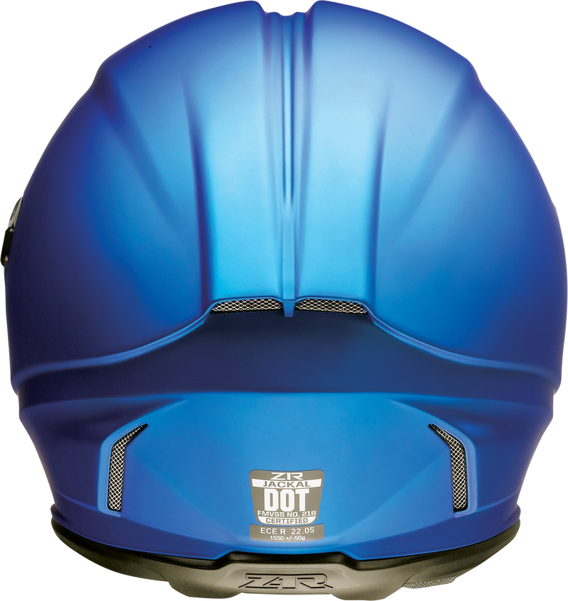 Z1R, Z1R Jackal Helmet Satin Blue Small with Polycarbonate Shell and Drop-Down Sun Visor
