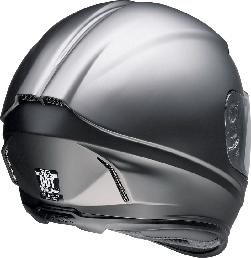 Z1R, Z1R Jackal Helmet Satin Titanium Medium - Injection-Molded Polycarbonate Shell with Advanced Ventilation and Sun Visor