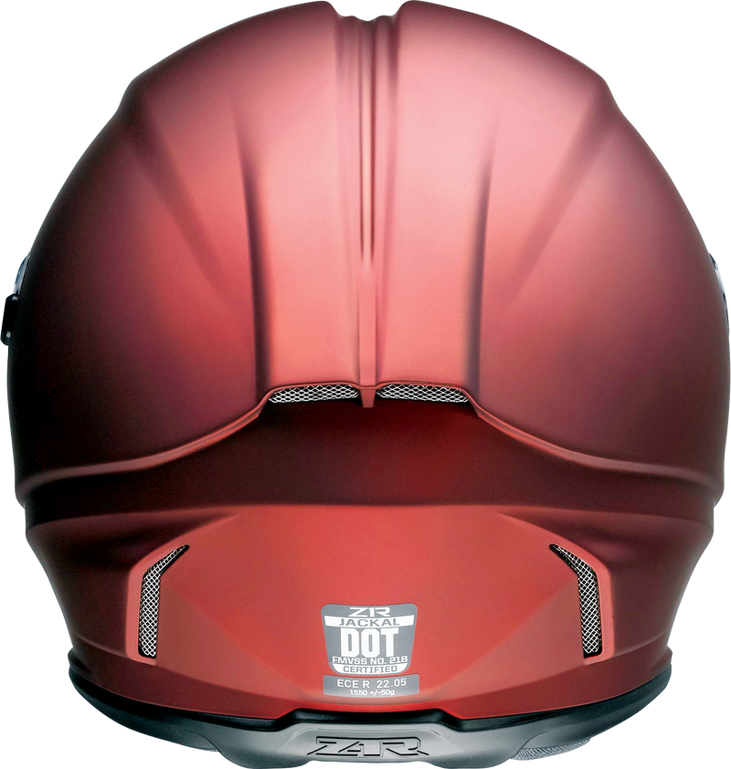 Z1R, Z1R Jackal Helmet - Satin Red Medium by Z1R with Drop-Down Sun Visor and Advanced Ventilation