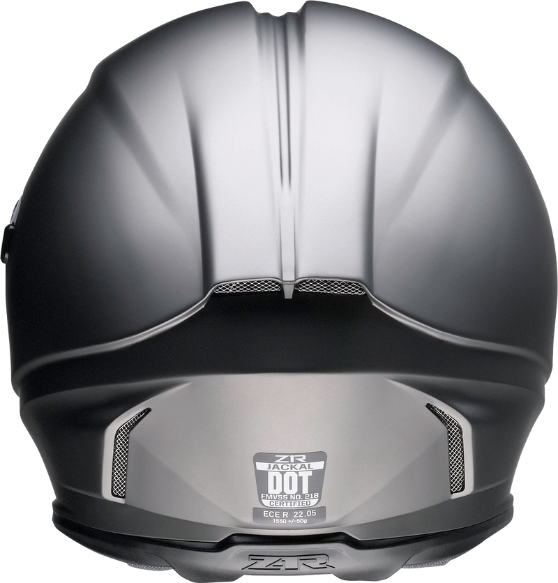 Z1R, Z1R Jackal Helmet Satin Titanium Medium - Injection-Molded Polycarbonate Shell with Advanced Ventilation and Sun Visor