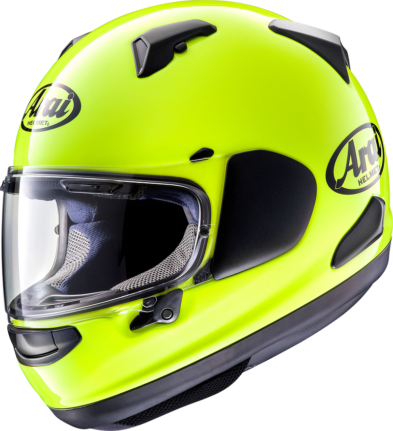 ARAI HELMETS, ARAI Helmets Quantum-X Helmet 2XL Fluorescent Yellow with VAS-MV Shield and Pinlock MaxVision