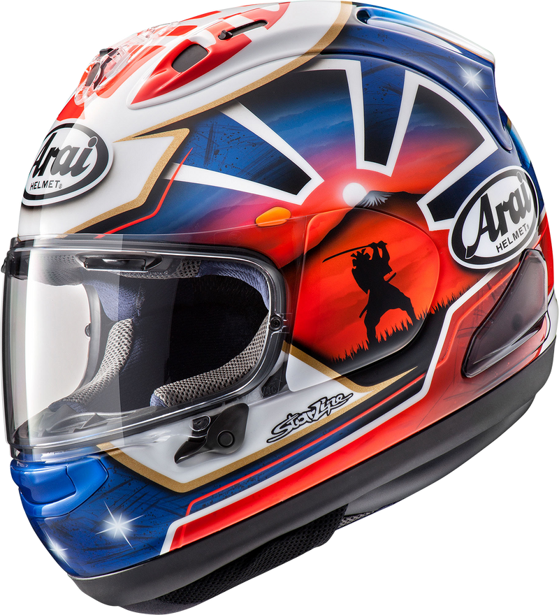ARAI HELMETS, ARAI HELMETS Corsair-X Dani Samurai-2 Blue Small Helmet (Part Number 0101-15774)
