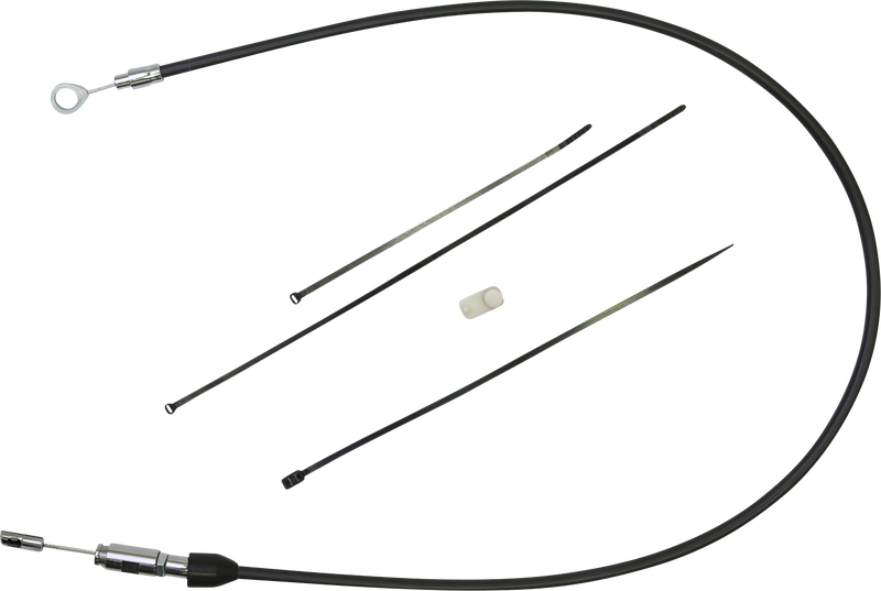 DRAG SPECIALTIES Quick Connect Clutch Cable Upper Part 4323416HE - 50 inches Black/Chrome