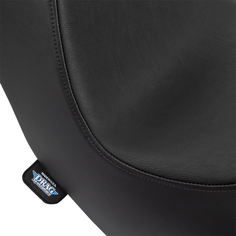 DRAG SPECIALTIES SEATS, Drag Specialties Seats Predator III 2-Up Seat for Harley FL/FX 2018-2024, Black Vinyl, Part 0802-1490