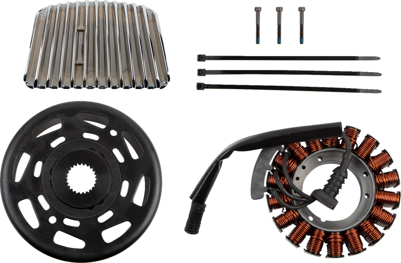 DRAG SPECIALTIES, Drag Specialties Chrome Charging Kit 2112-1517 for Harley-Davidson