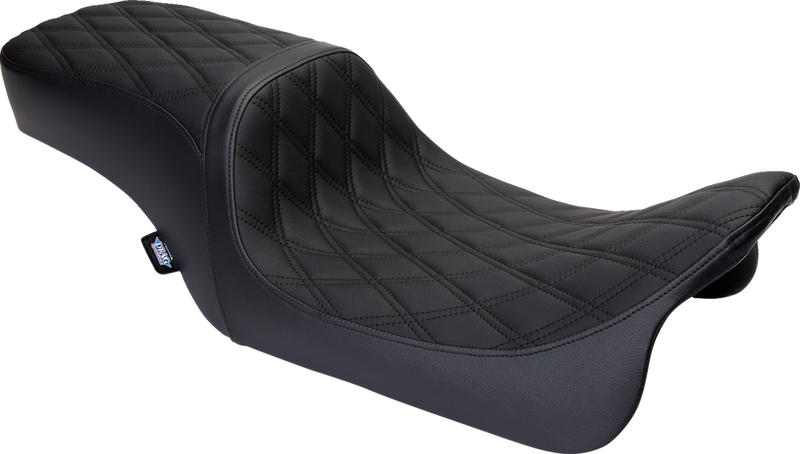 DRAG SPECIALTIES SEATS, Drag Specialties Seats Predator 2-Up Seat with Vinyl Cover for Harley FL '08-'23 (Part #0801-1490)