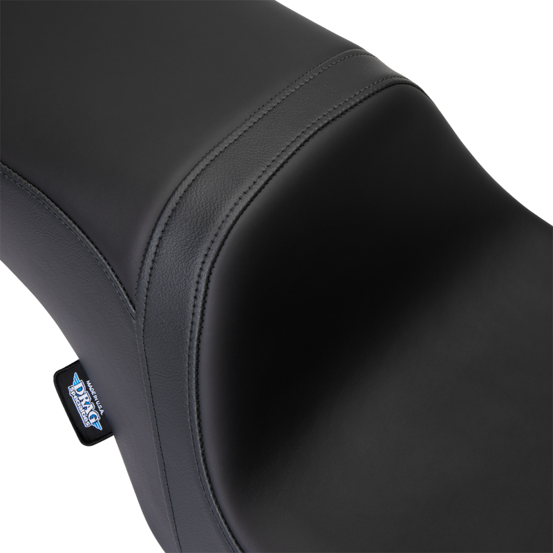 DRAG SPECIALTIES SEATS, Drag Specialties Seats Predator 2-Up Seat for Harley FL 2008-2023 with Solar Leather and Black Finish (Part No. 08801-1495)