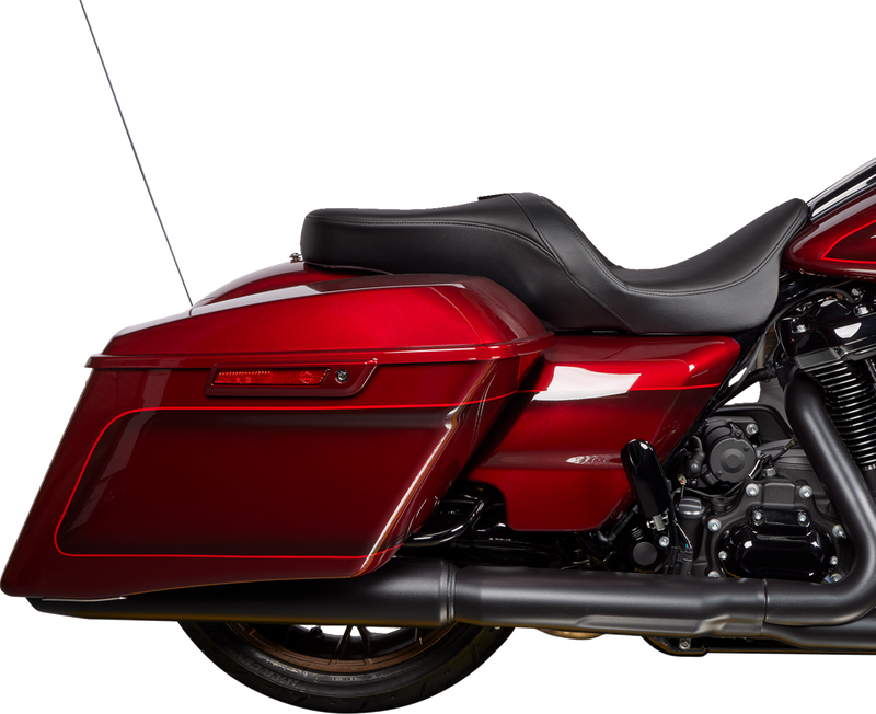 DRAG SPECIALTIES SEATS, Drag Specialties Seats Freedom Seat for FLH '09-'23 with Solar Leather in Black, Part #0801-1485