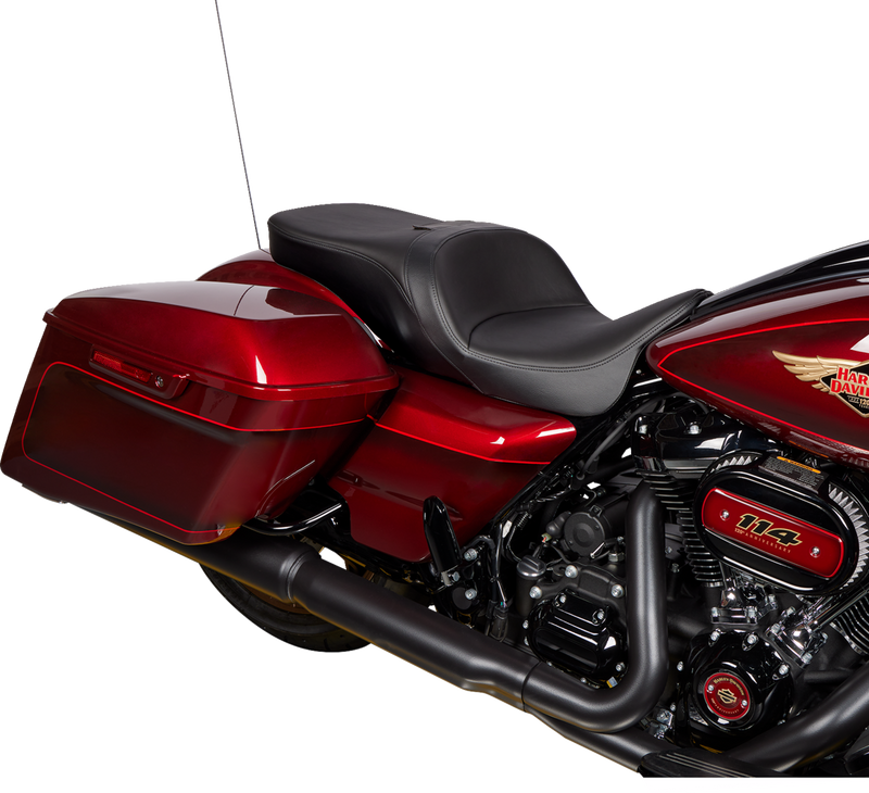 DRAG SPECIALTIES SEATS, Drag Specialties Seats Freedom Seat for FLH '09-'23 with Solar Leather in Black, Part #0801-1485