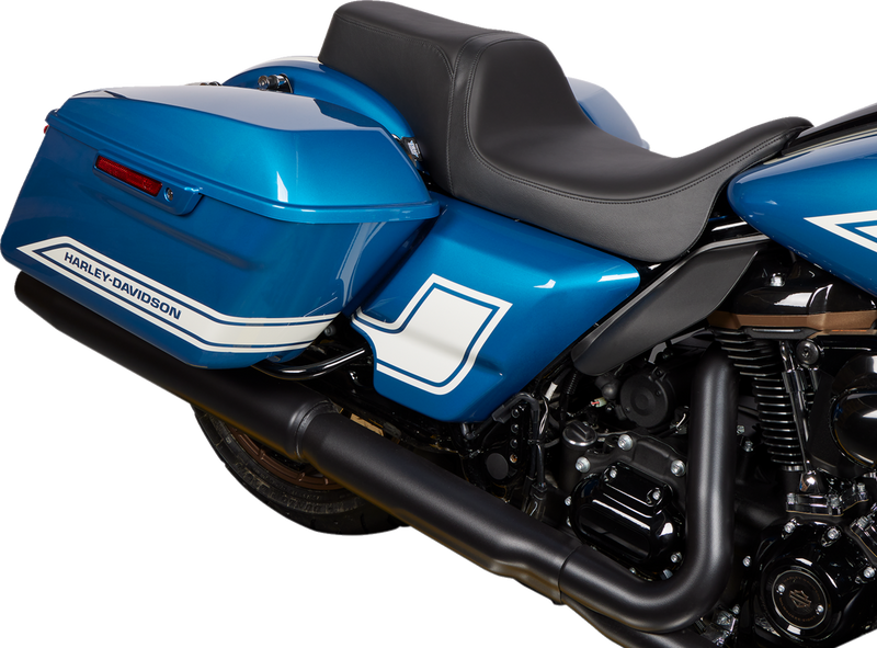 DRAG SPECIALTIES SEATS, DRAG SPECIALTIES SEATS Predator 1Up Seat - Solar Leather - Black - Smooth for FLH '08-'23 (Part #08011493)