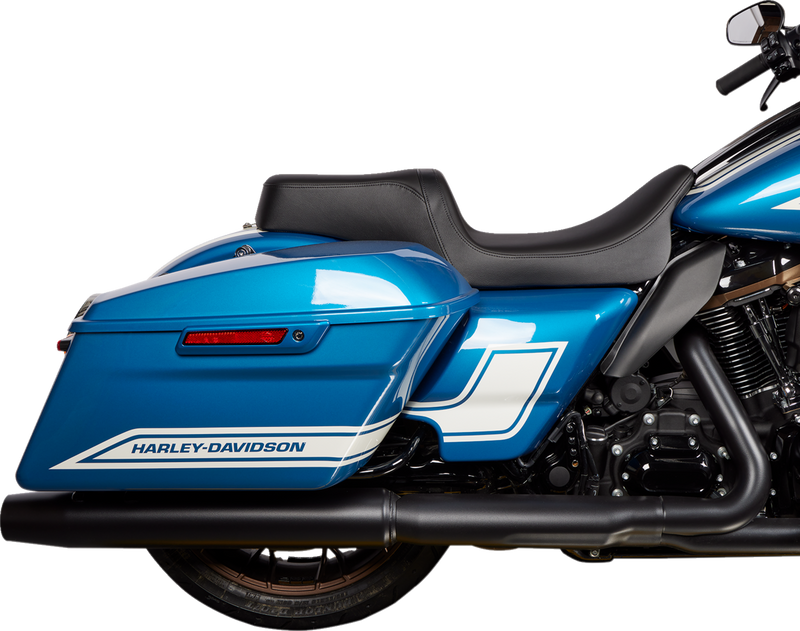 DRAG SPECIALTIES SEATS, DRAG SPECIALTIES SEATS Predator 1Up Seat - Solar Leather - Black - Smooth for FLH '08-'23 (Part #08011493)