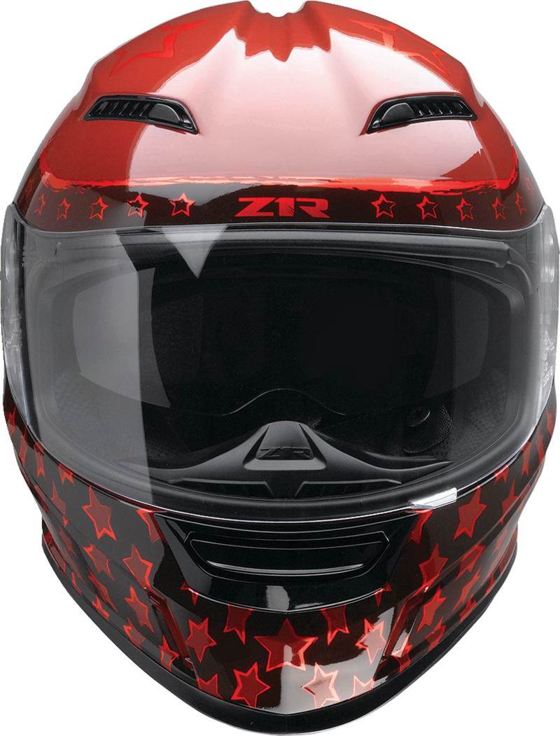 Z1R, Z1R Jackal Helmet Patriot Red Medium - Aerodynamic Shell with Anti-Fog Shield and Sun Visor
