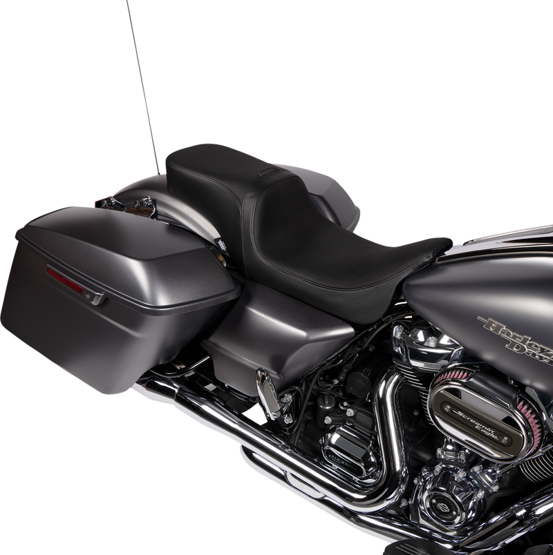 DRAG SPECIALTIES SEATS, DRAG SPECIALTIES SEATS Predator 2-Up Seat - Vinyl - Smooth - Fits FLH/FLTR 2008-2024, Part #0801-1499