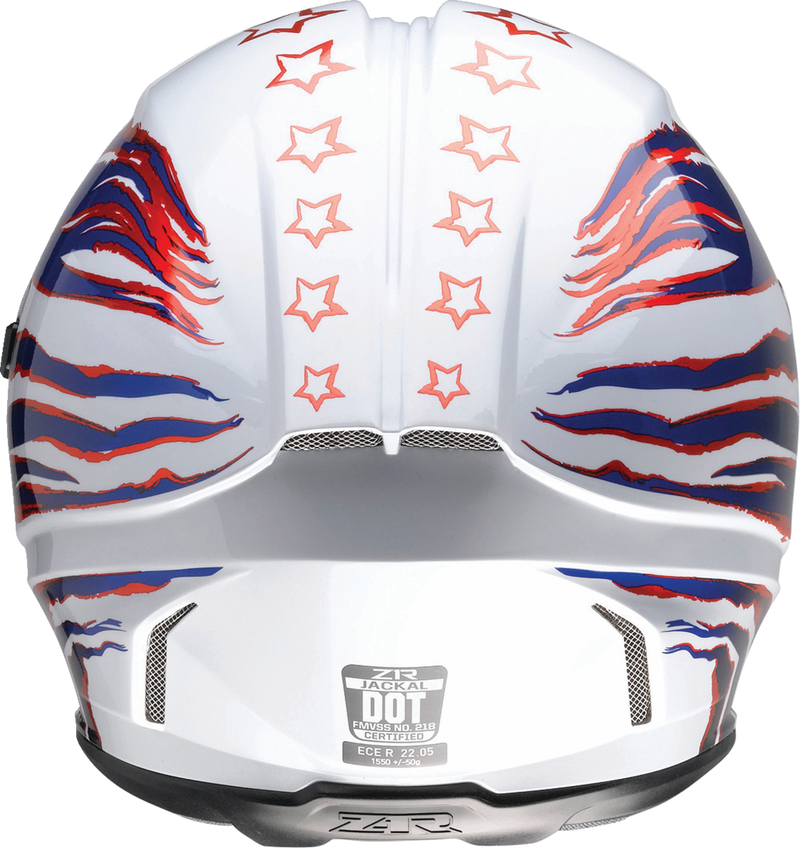 Z1R, Z1R Jackal Helmet Patriot Red/White/Blue XS - Model 0101-15412